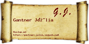 Gantner Júlia névjegykártya